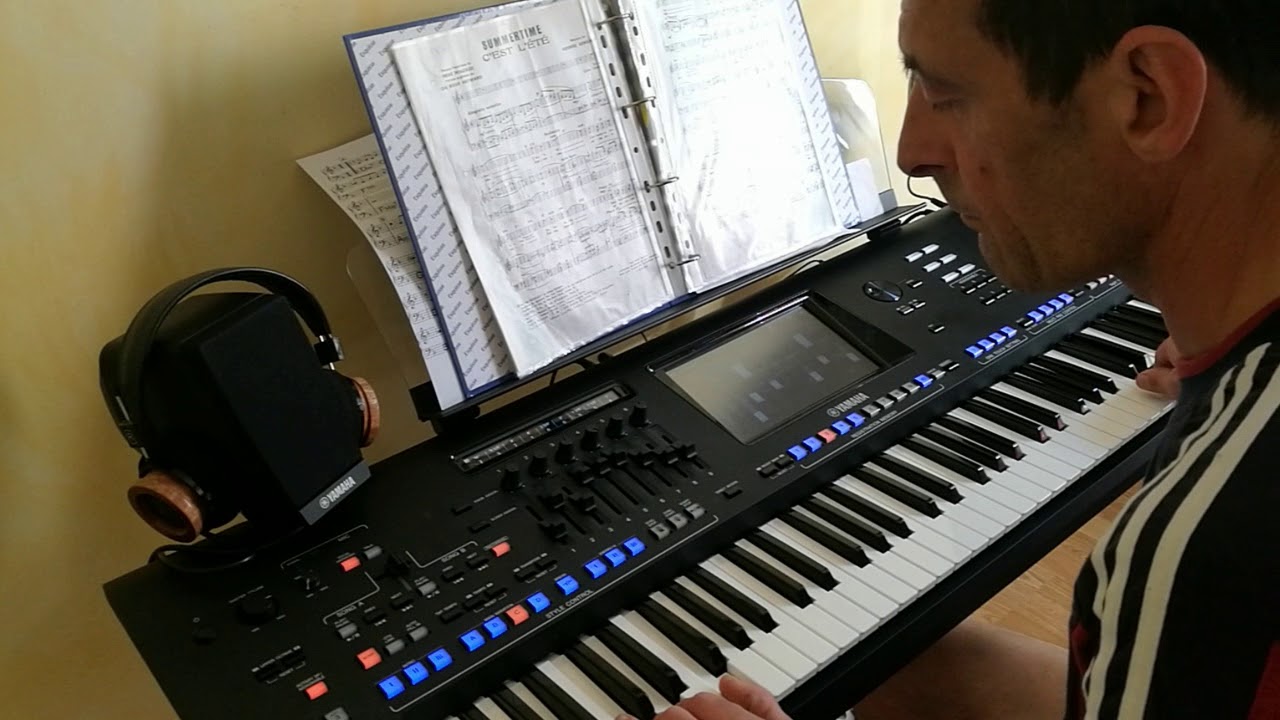 YAMAHA Genos Summertime piano,organ,Funk Alto Sax.