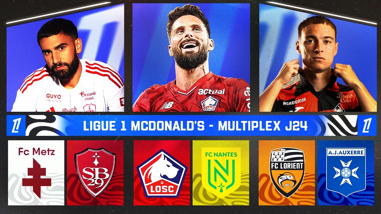 🔴 MULTIPLEX LIGUE 1 | LILLE - NANTES / METZ - BREST / LORIENT - AUXERRE
