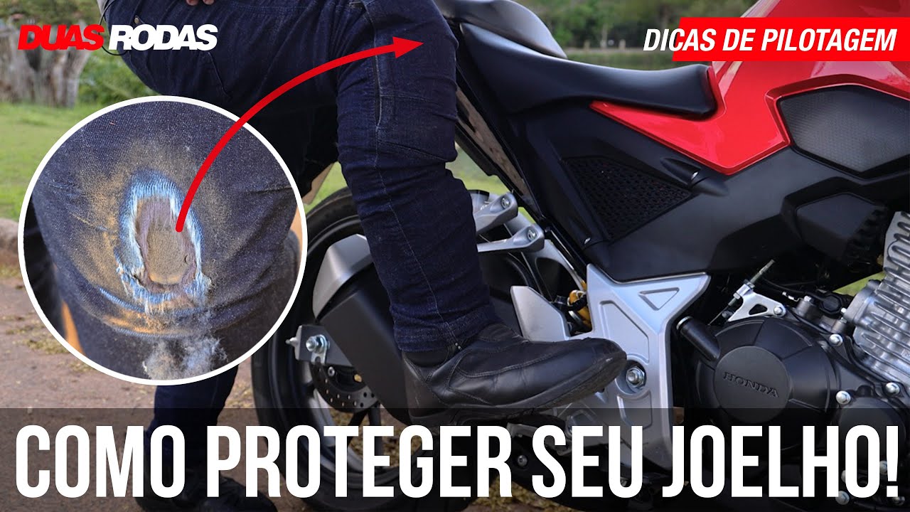 Lixamos um joelho e mostramos a diferença entre a calça jeans comum e a calça de motociclista