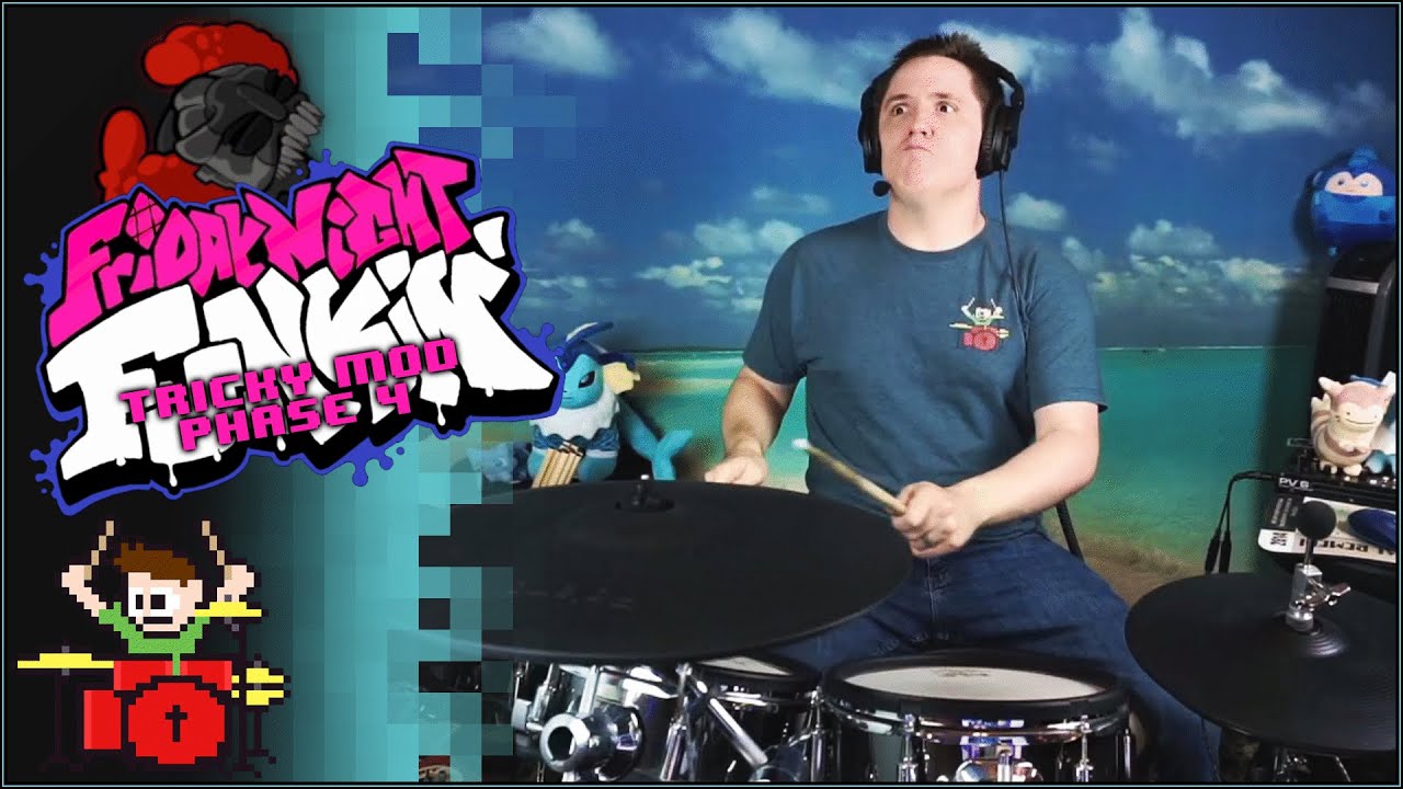 Friday Night Funkin' - Tricky Mod Phase 4 Expurgation на барабанах!