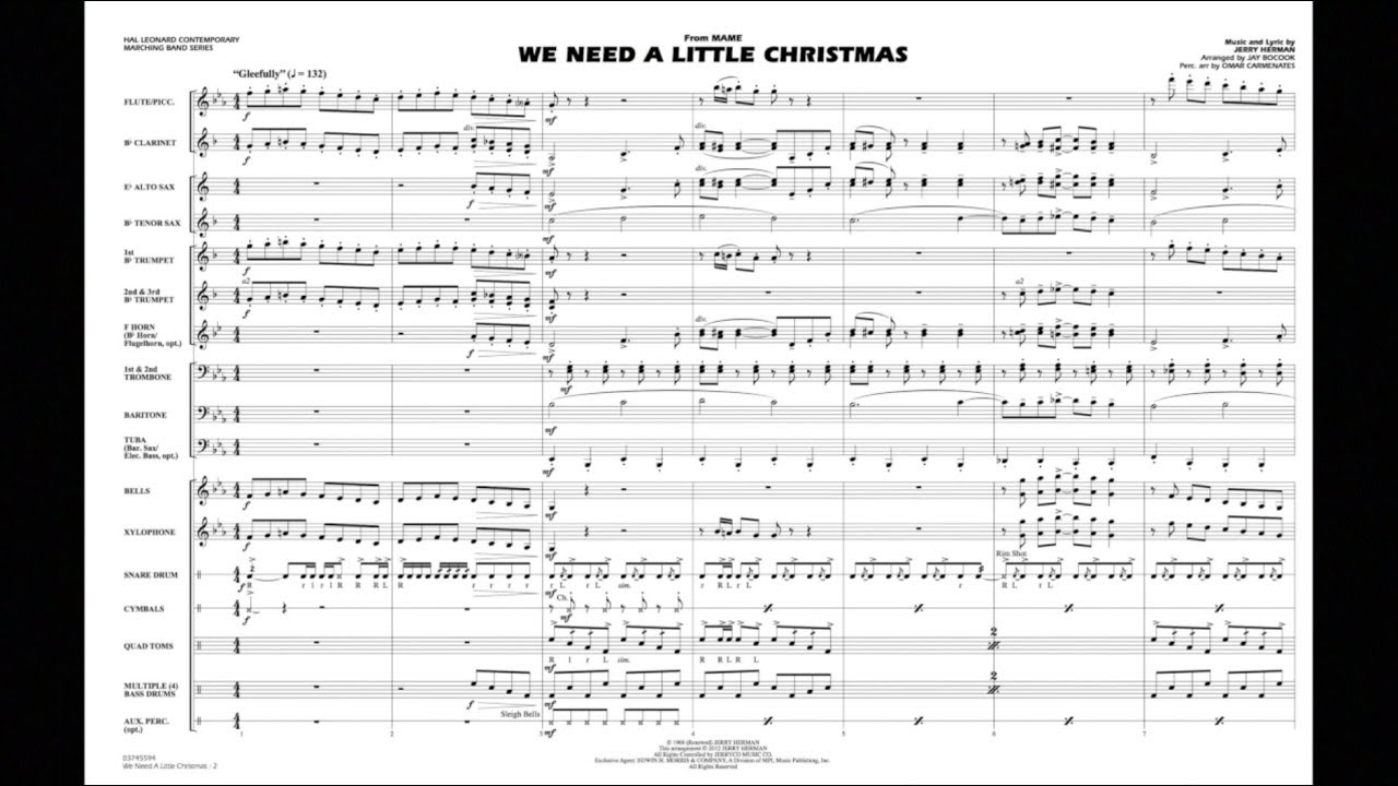 We Need a Little Christmas by Jerry Herman/arr. Jay Bocook
