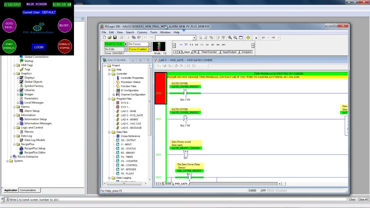 Simulating Factory Talk View ME application with RsLogix 500 and RsLogix Emulate 500