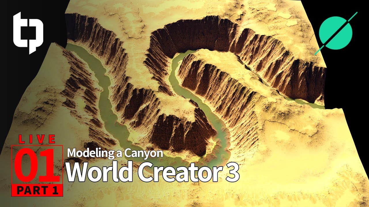 World Creator 3 LIVE | 01 Part 1 | Modeling a Canyon