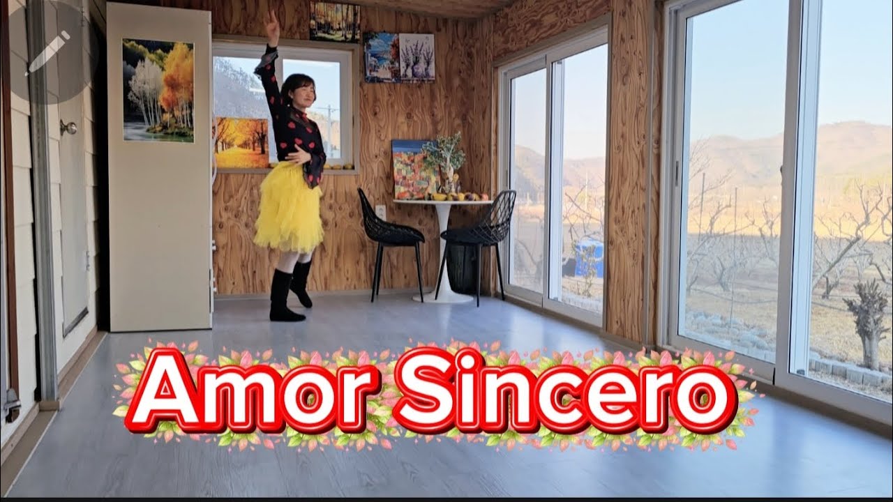 Amor Sincero라인댄스/아모르신쎄로/Improver/56c4w/진실한사랑/거울모드/사랑이흐르는음악#감성라인댄스#댄스일상#