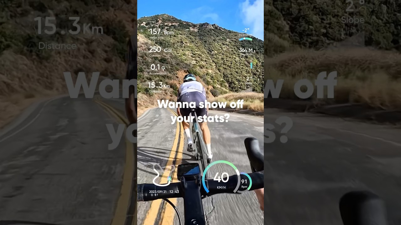 Give me data, stat!🚴#Insta360 #Garmin #Apple #cycling #videography #tutorial #howto #Insta360AcePro