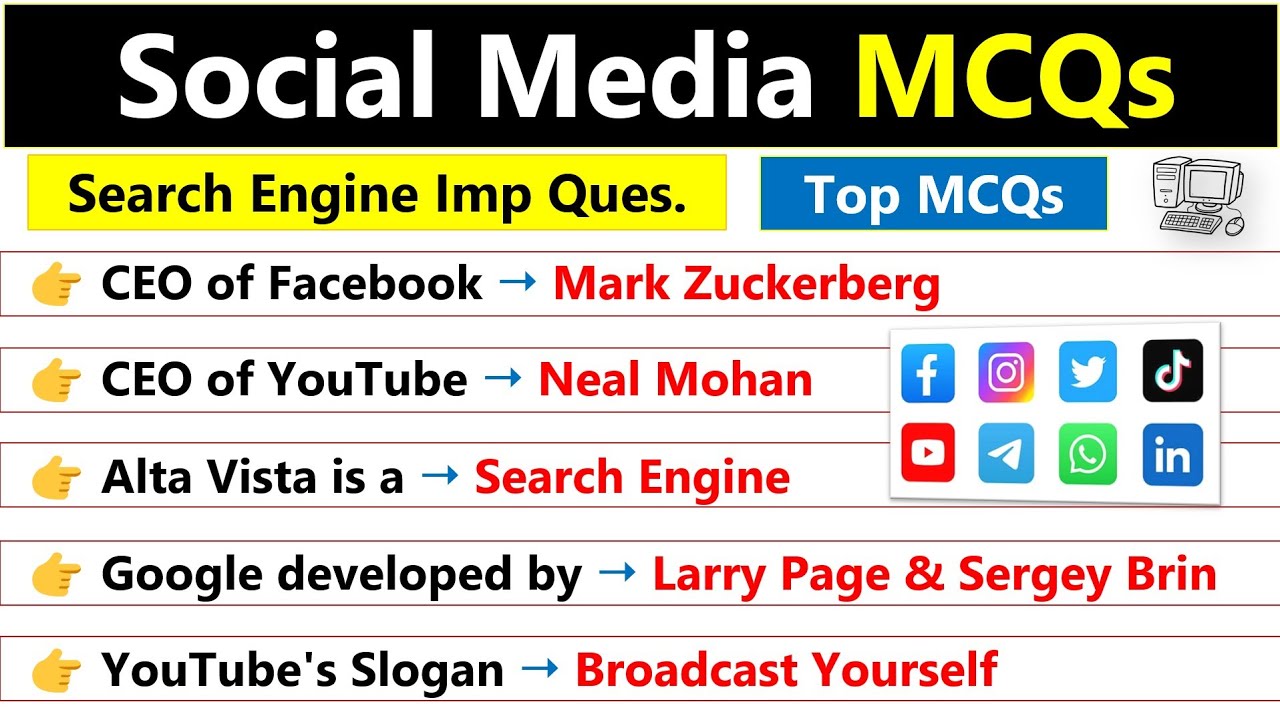 Social Media MCQ | Social Networking Sites MCQ