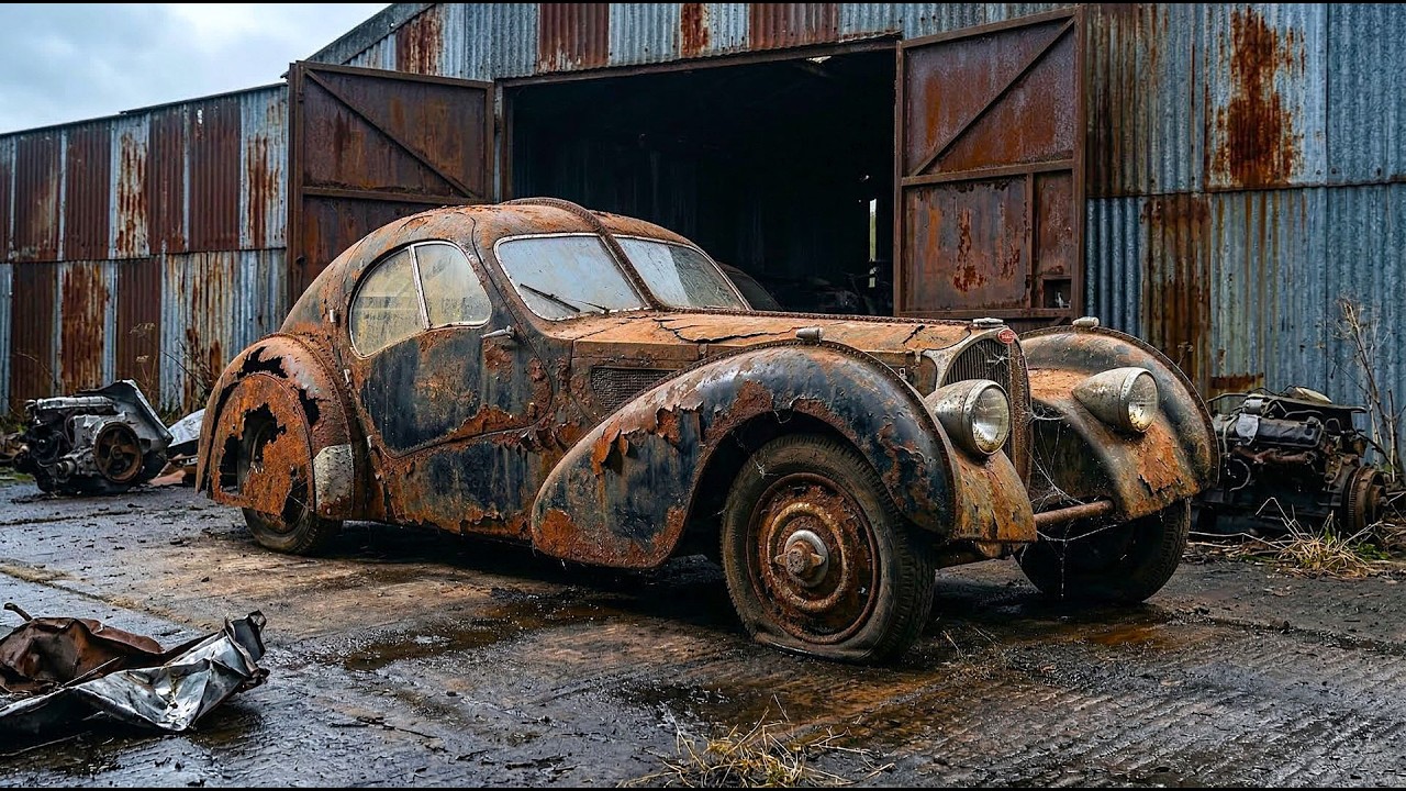 Starting & Test Driving an Abandoned BUGATTI TYPE 57SC ATLANTIC (1936) | POV Restarting