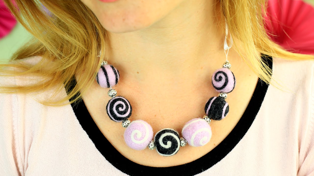 How To Make Felt Balls And Felt Ball Necklace