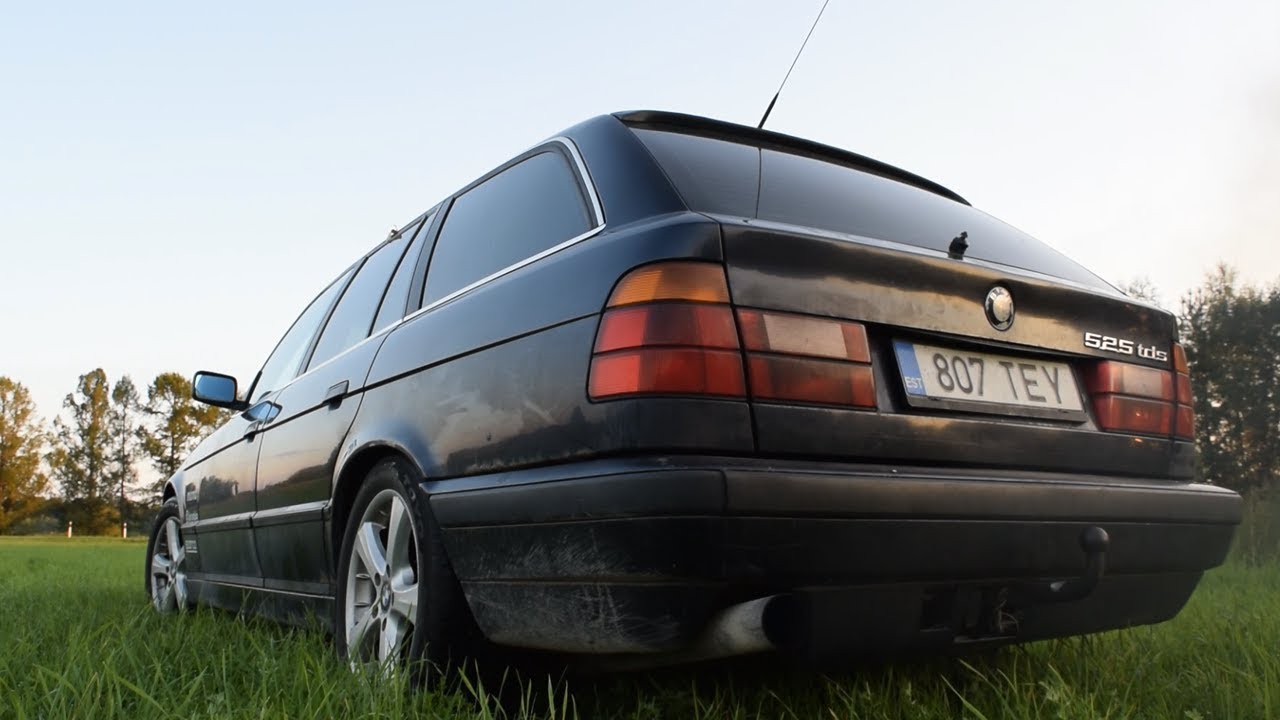 1995 BMW E34 525TDS Straight Pipe Exhaust Sound