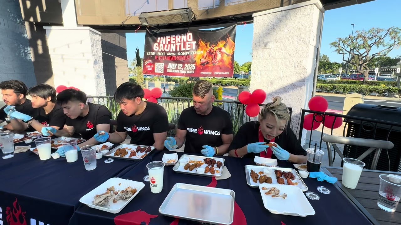Wing Eating Contest at Fire Wings