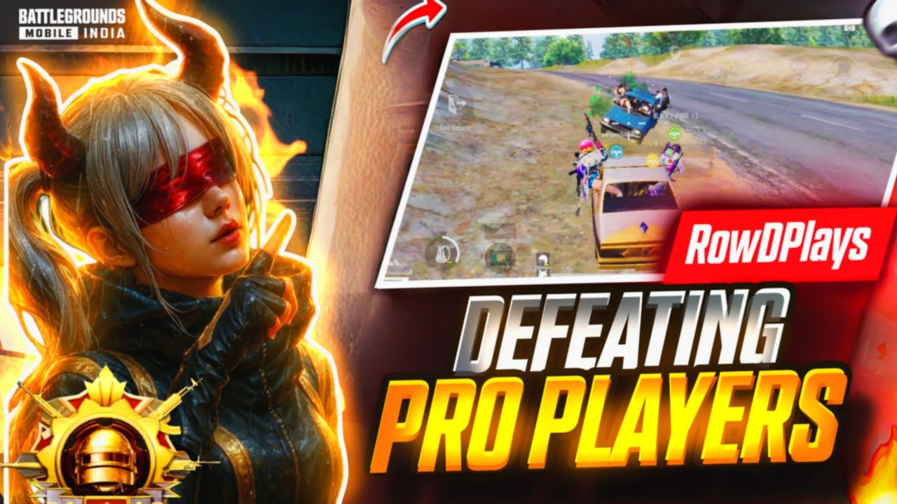 DEFEATING PRO PLAYERS | BGMI MONTAGE |RowDPlays 