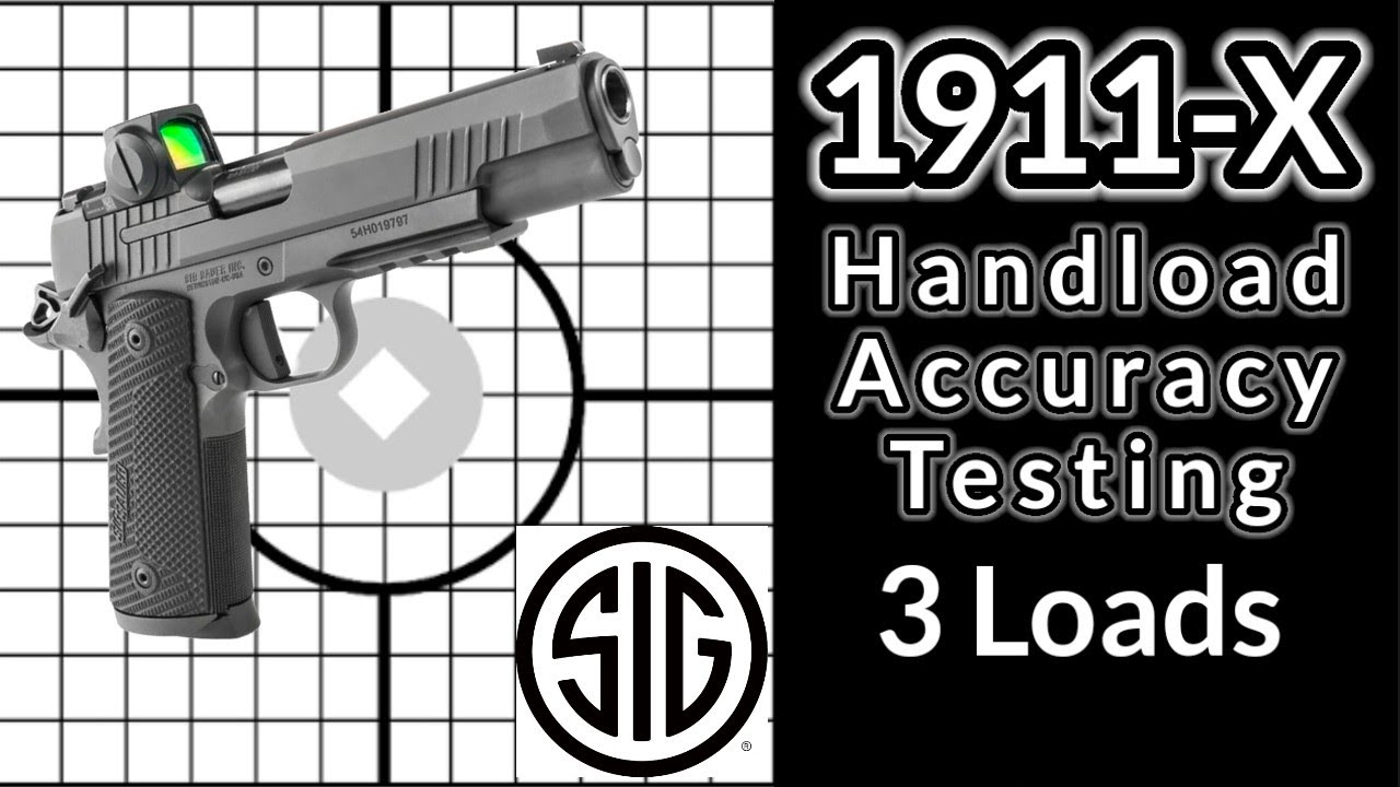 Тестирование снаряжения патронов SIG 1911-X методом ручной перезарядки: точность стрельбы с рук.