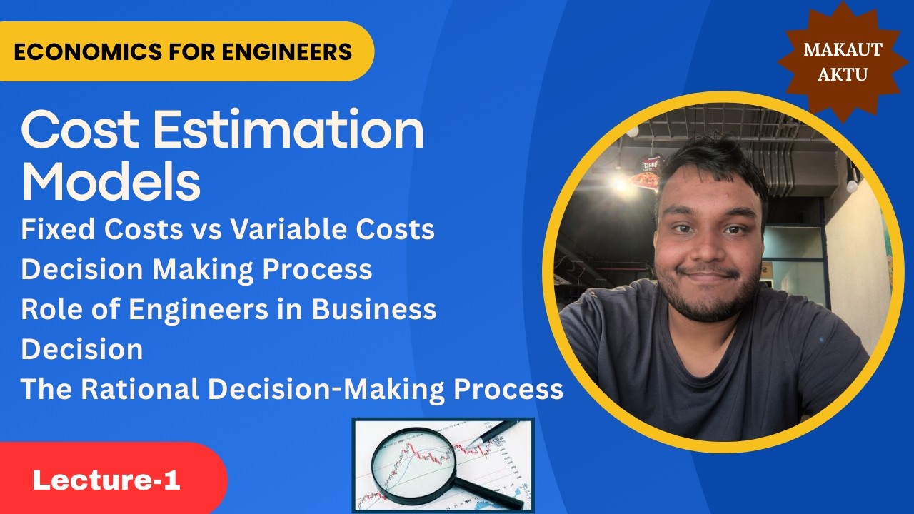 Engineering Economics – L1 | Economic Decision Making & Cost Analysis #economics
