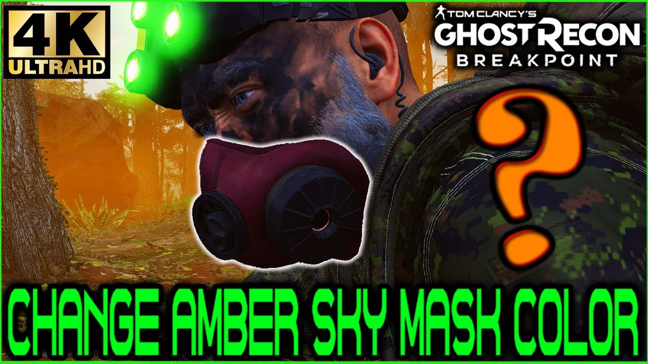 Ghost Recon Breakpoint How to Change Amber Sky Gas Mask Color 4K No Commentary