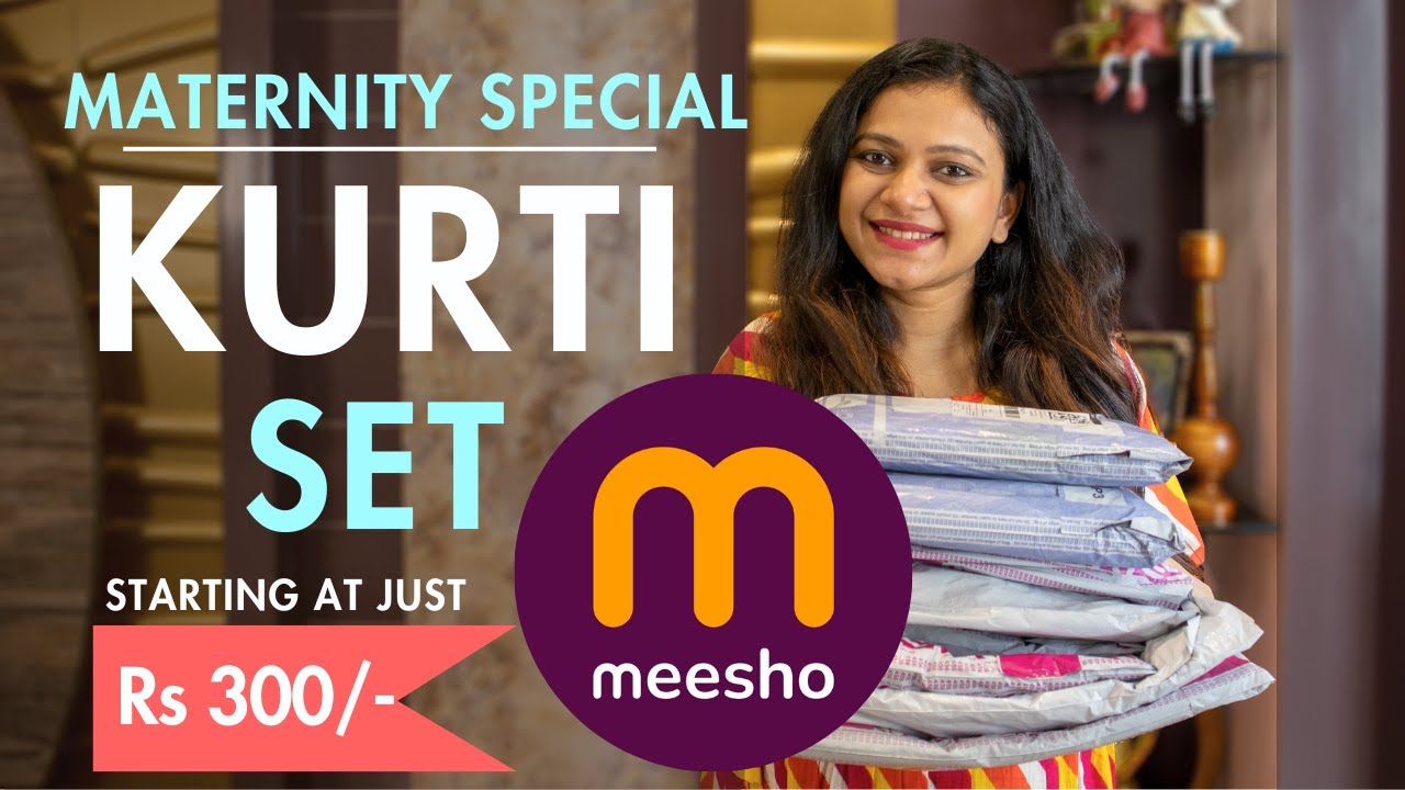 Meesho Maternity Wear & Feeding Kurti Haul Under ₹300👗Meesho Floral Print Anarkali Kurta Review