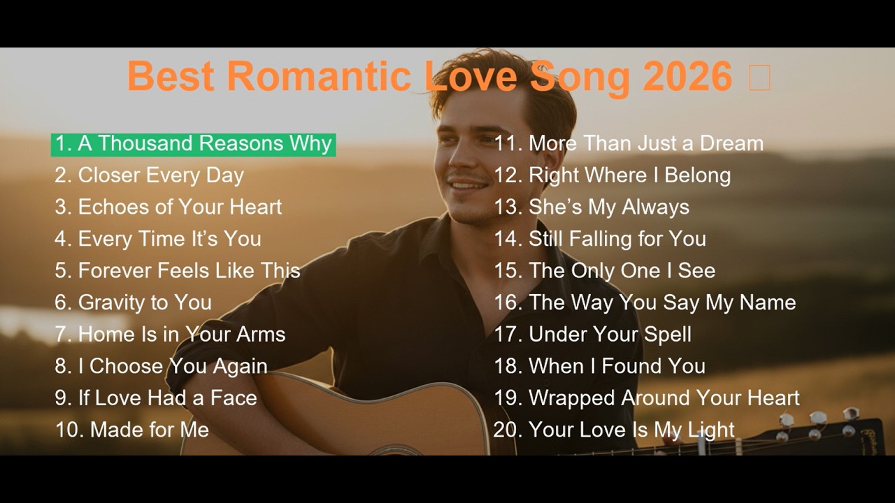 Top Romantic Love Songs 2026 🎵 Beautiful Emotional Ballads | Deep Feelings