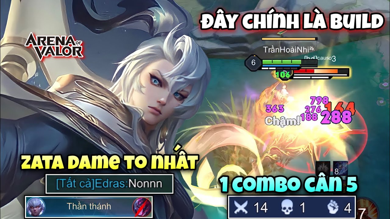 Đ&acirc;y Ch&iacute;nh L&agrave; Build Dame To Nhất Cho Zata 1 Combo Qu&eacute;t Sạch 5 Người Team Bạn Tr&ecirc;n Rank Chiến Tướng