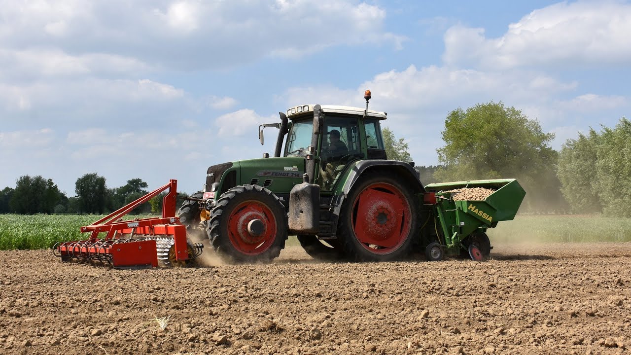 Fendt 714 vario & Hassia aardappelplanter