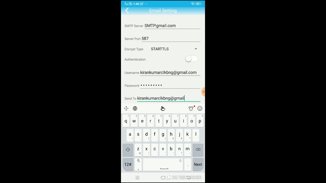 AGMS-COOLCAM How To Setup Email Setting  Email Alert In Camhi Keye App Email Alarm with Pictures