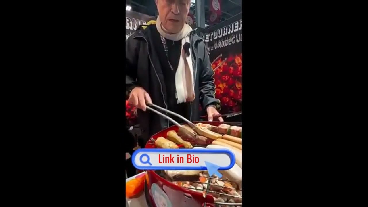 Grillzange mit Rädchen - Grillzange zum einfachen wenden von Würstchen