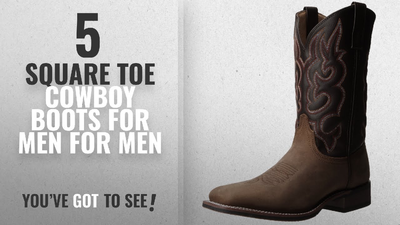 Top 10 Square Toe Cowboy Boots For Men [ Winter 2018 ]: Laredo Men's Lodi Western