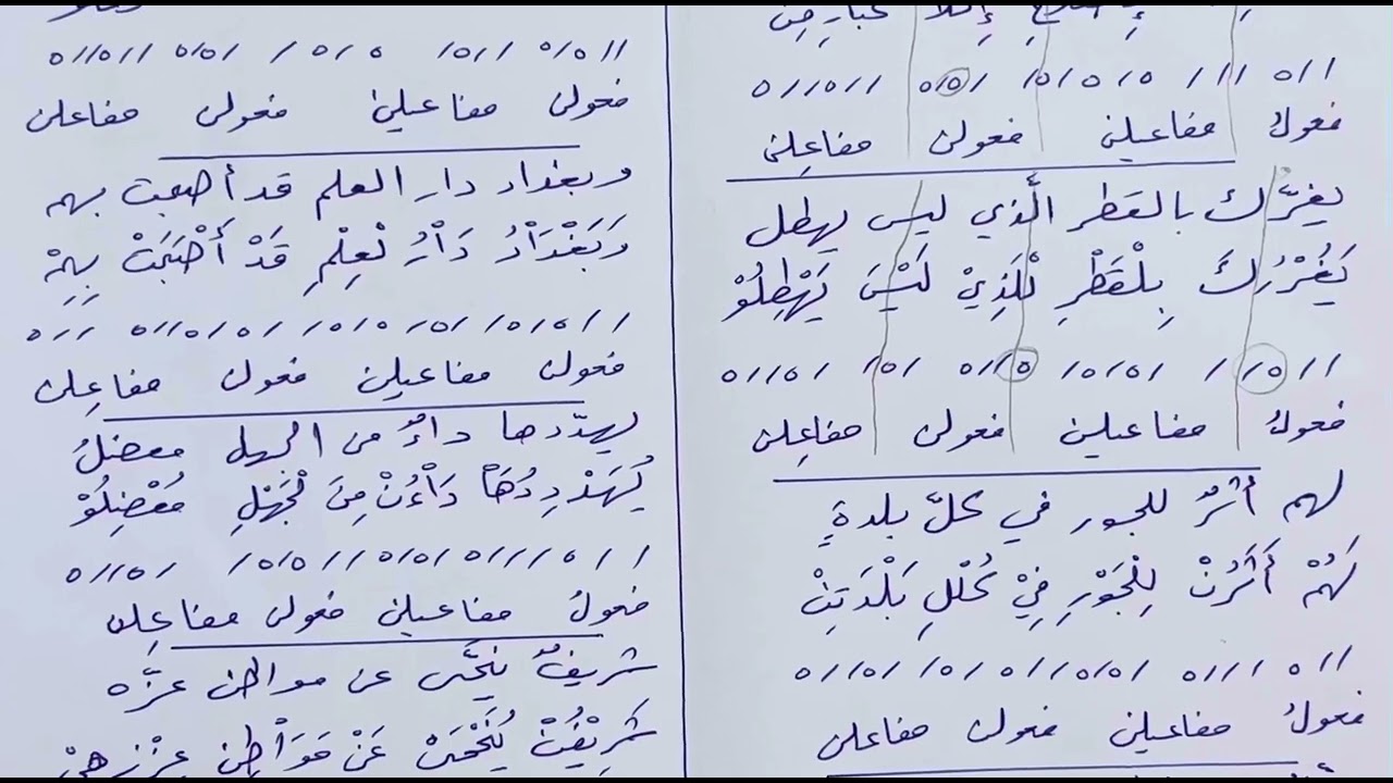 ١ . ج٣ . بكالوريا . لغة عربية . البحر الطويل . حتام تغفل @alnouredu