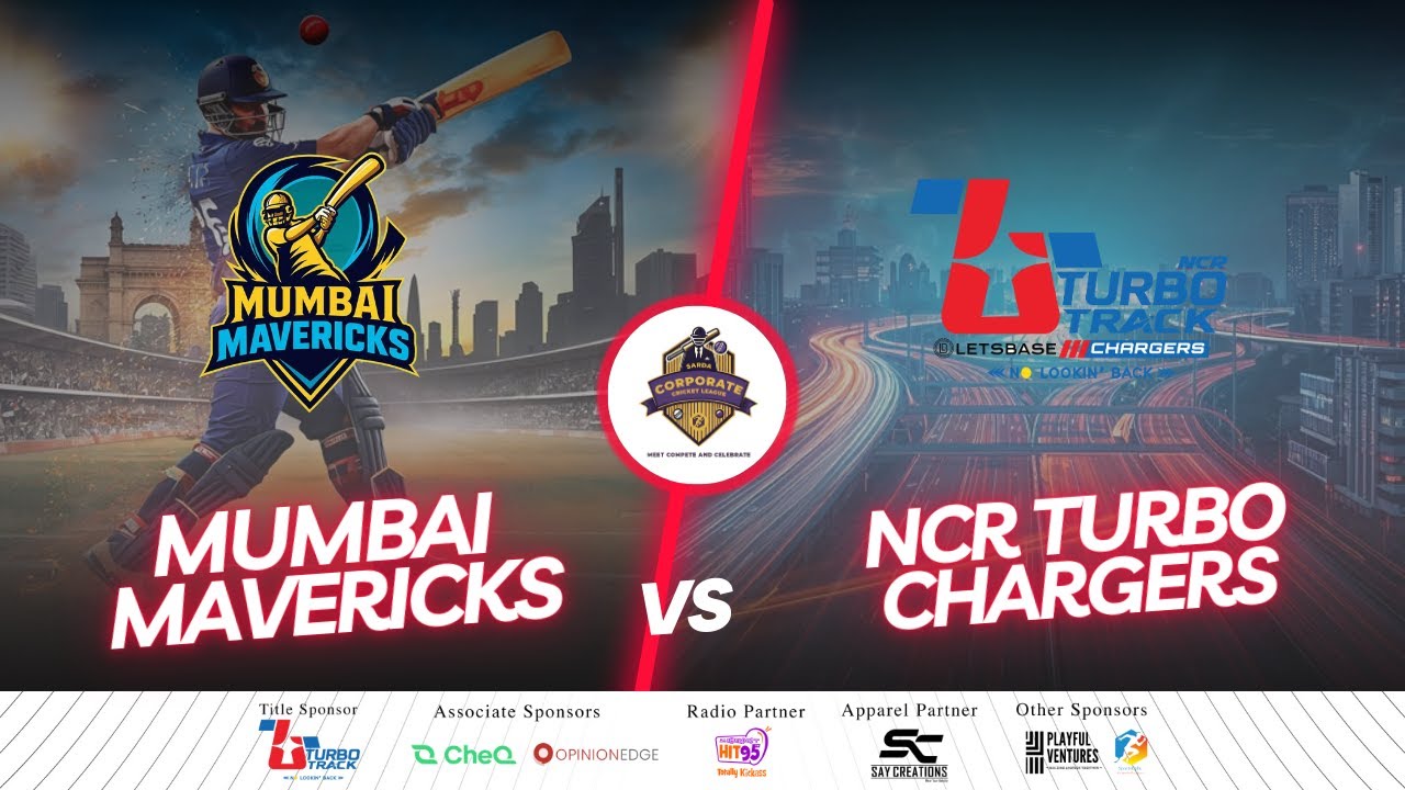 Match 26 — Mumbai Mavericks 🆚 NCR Turbo Chargers | Sarda Corporate Cricket League Season 5