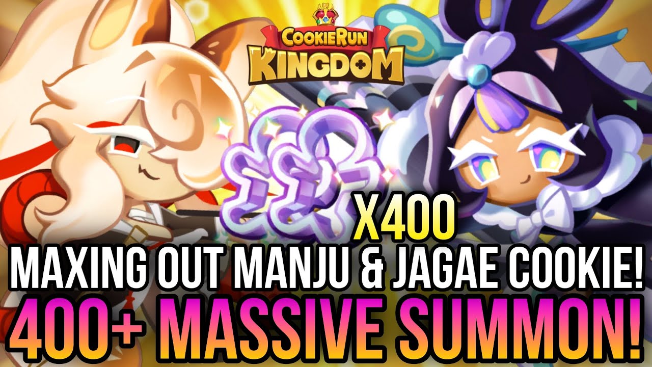 Cookie Run Kingdom - Massive 400+ summon for jagae & Manju Cookie!