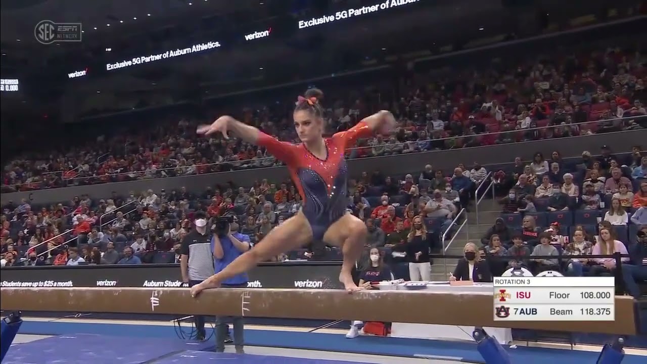 Cassie Stevens (Auburn) Beam 2022 vs Iowa State 9.825
