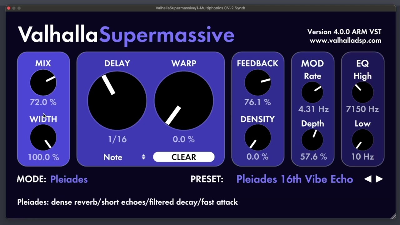 Valhalla DSP Supermassive 4.0: lecimy do Plejad