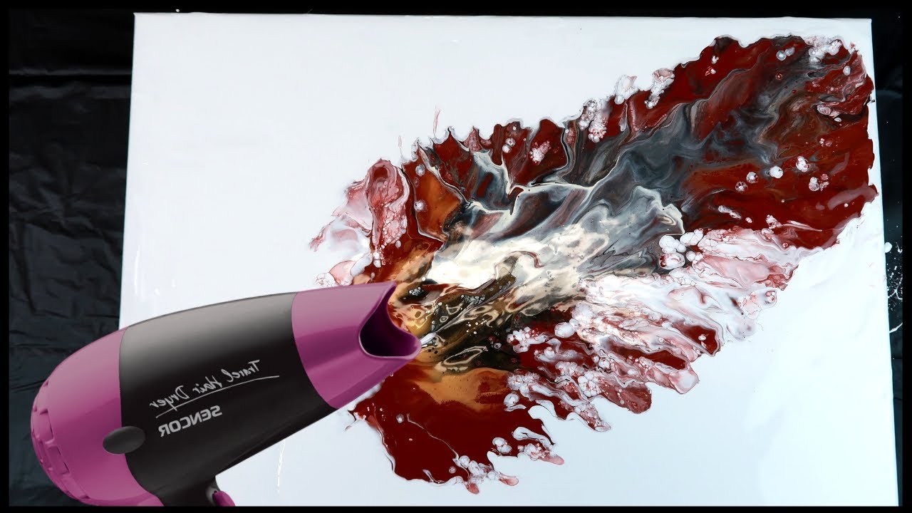 Fluid Acrylic Painting with a Hair Dryer