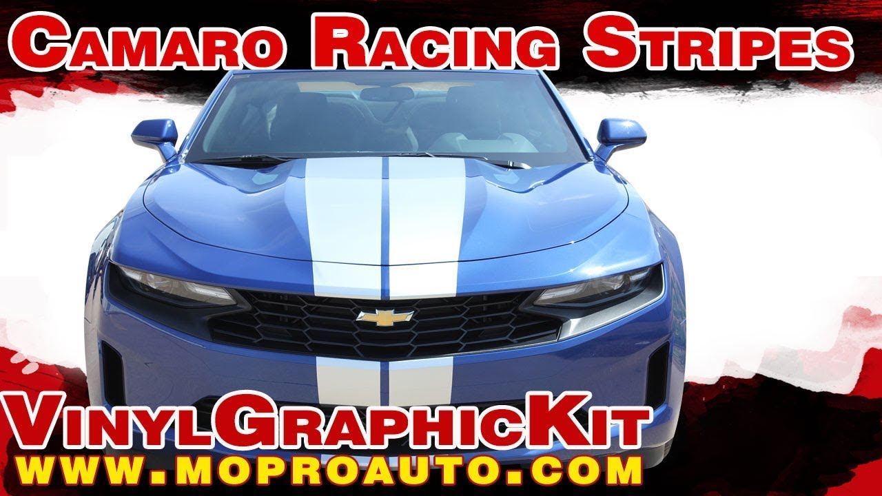 TURBO RALLY 2019 Camaro Racing Stripes, 2019 Camaro Hood Decals, 2019 Camaro Hood Vinyl Graphics Kit