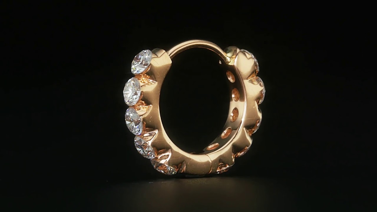 Maria Tash: Invisible Set Large Diamond Eternity Hoop, 8mm