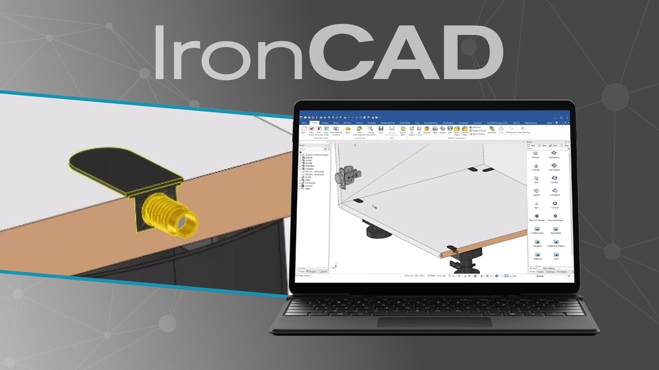 Lamello Cabineo Hardware in Your 3D Model | IronCAD