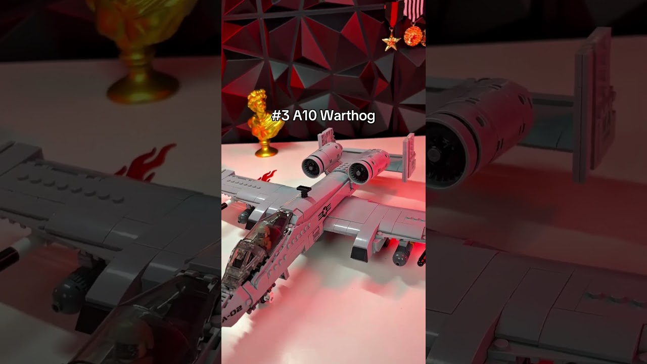 Wait for the last one 😈🔥 #lego #militaryaircraft #usaf #a10warthog #f22raptor