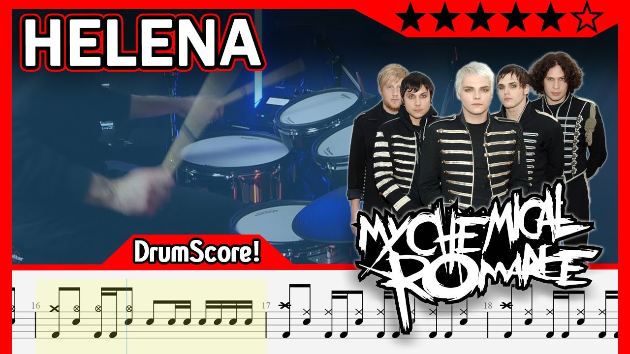 Helena - My Chemical Romance | Play-Along Drum Cover | SHEET MUSIC DRUM SCORE