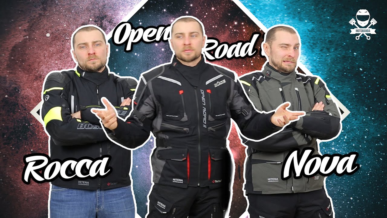 3 Najciekawsze Kurtki Motocyklowe Buse na Nakeda i Turystyki 2020: Rocca, Open Road II, Nova