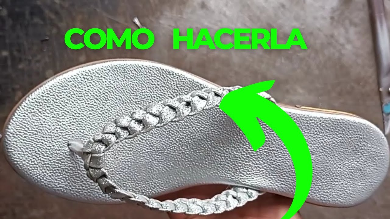 Como hacer Sandalia en trenza facil y rapido