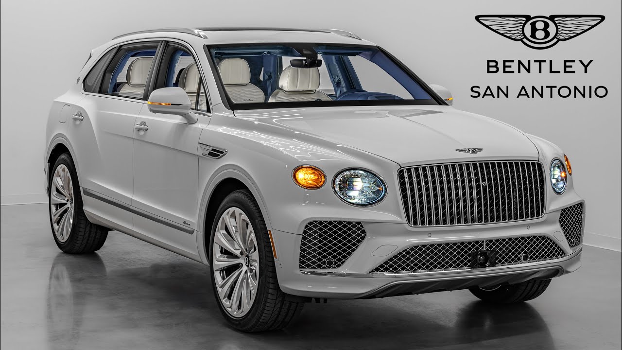 2025 Bentley Bentayga Azure Extended Wheelbase Sound, Interior, and Exterior - Glacier White