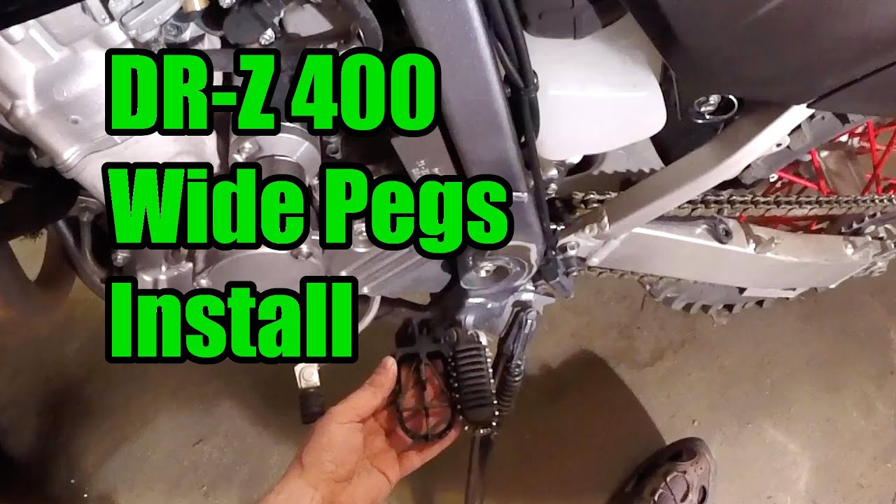 Installing Wide Pegs on the DRZ400