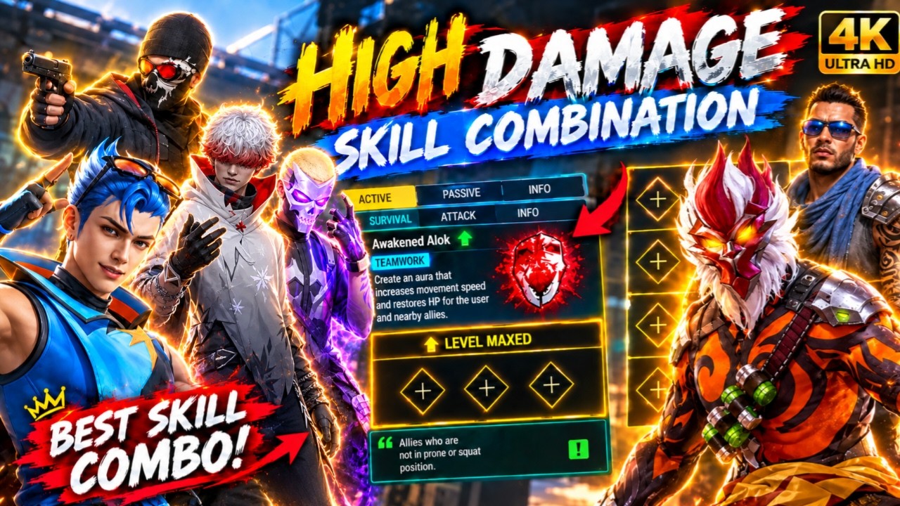 24 September 2026 🔥 HIGH DAMAGE SKILL COMBINATION | Best Character Skill for BR rank