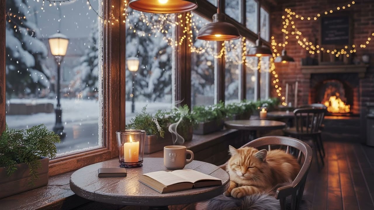 ☕ The Quiet Café — Cozy Coffee Piano Jazz for Peaceful Winter❄️ Evenings