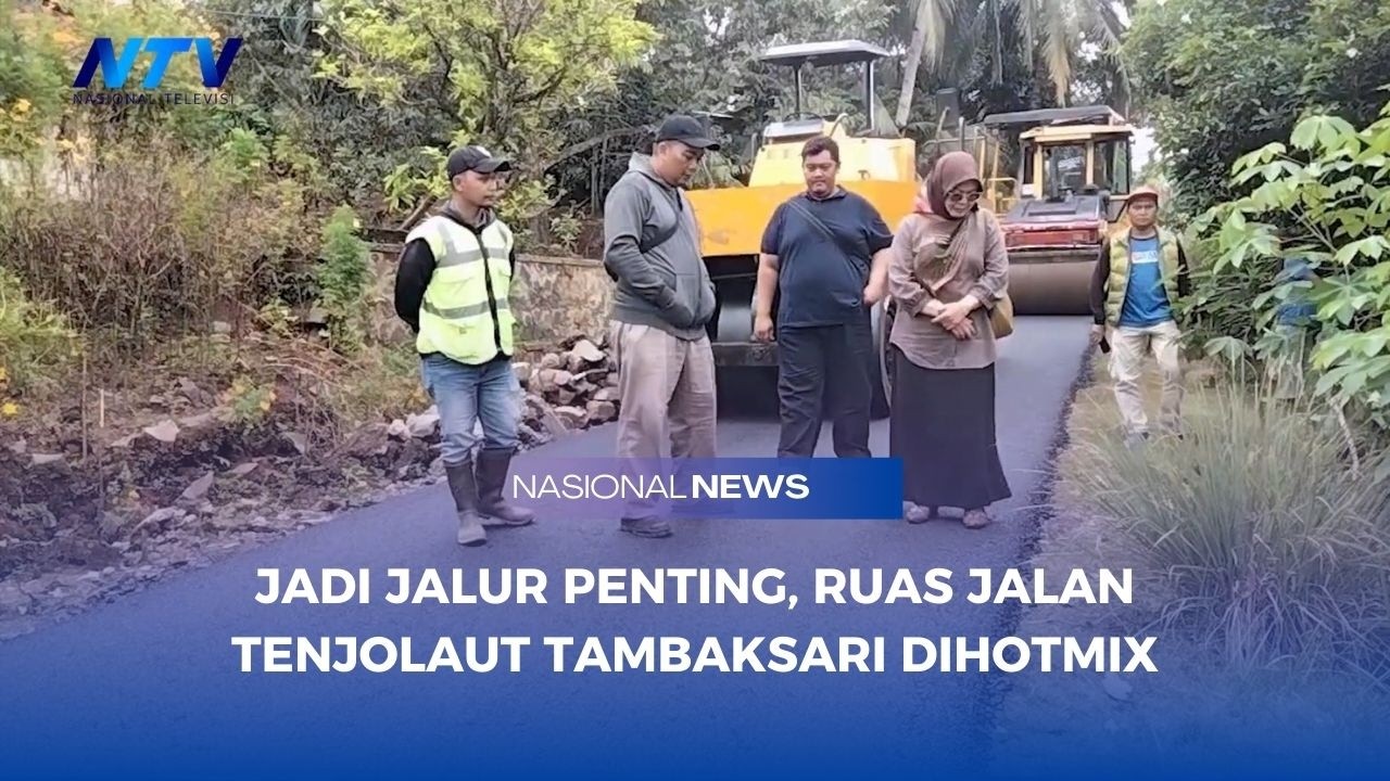 JADI JALUR PENTING, RUAS JALAN TENJOLAUT TAMBAKSARI DIHOTMIX