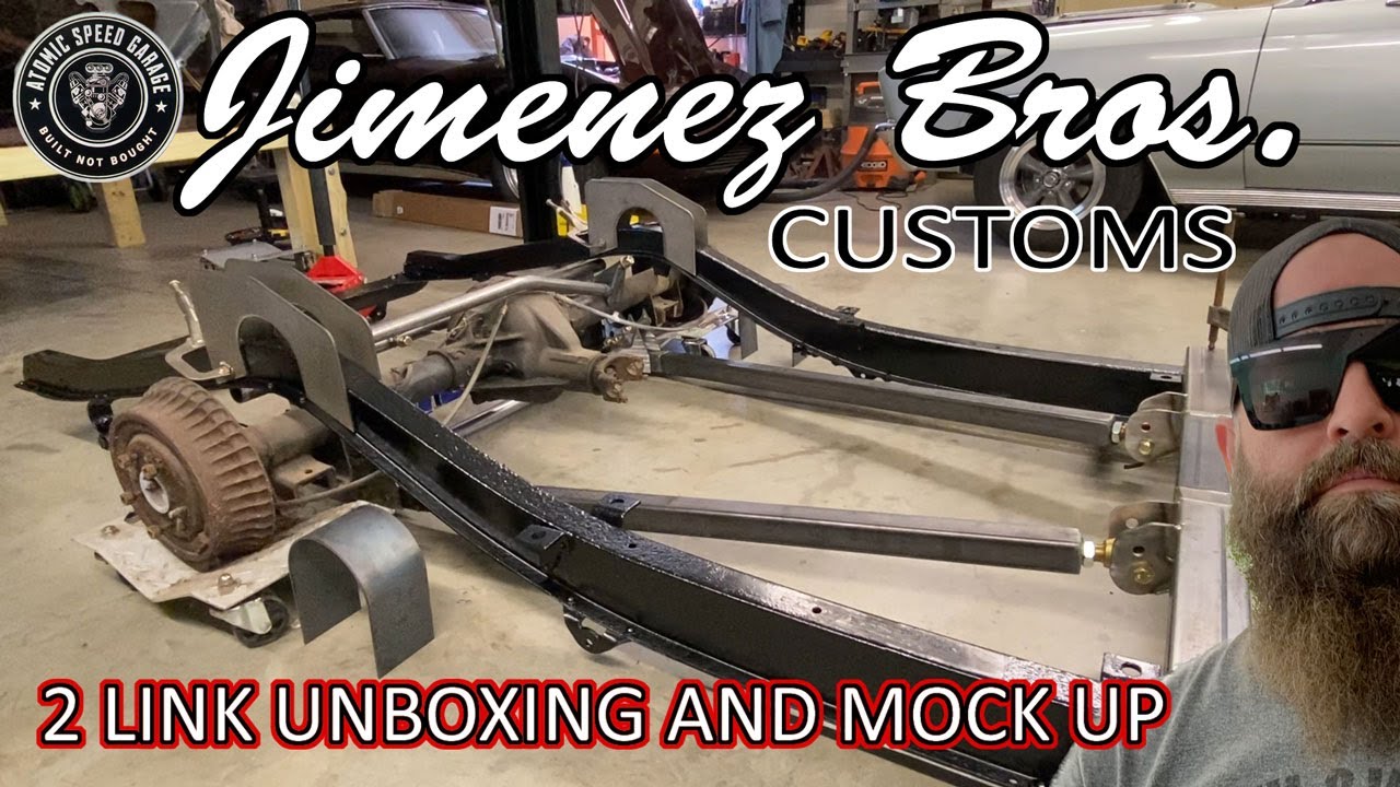 JIMENEZ BROS. 2 Link air ride suspension kit unboxing and mockup 1949 Chevy coupe