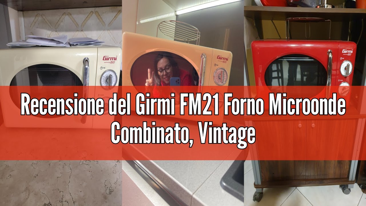 Recensione del Girmi FM21 Forno Microonde Combinato, Vintage Design, 20 Litri, 700+800W, Cottura com