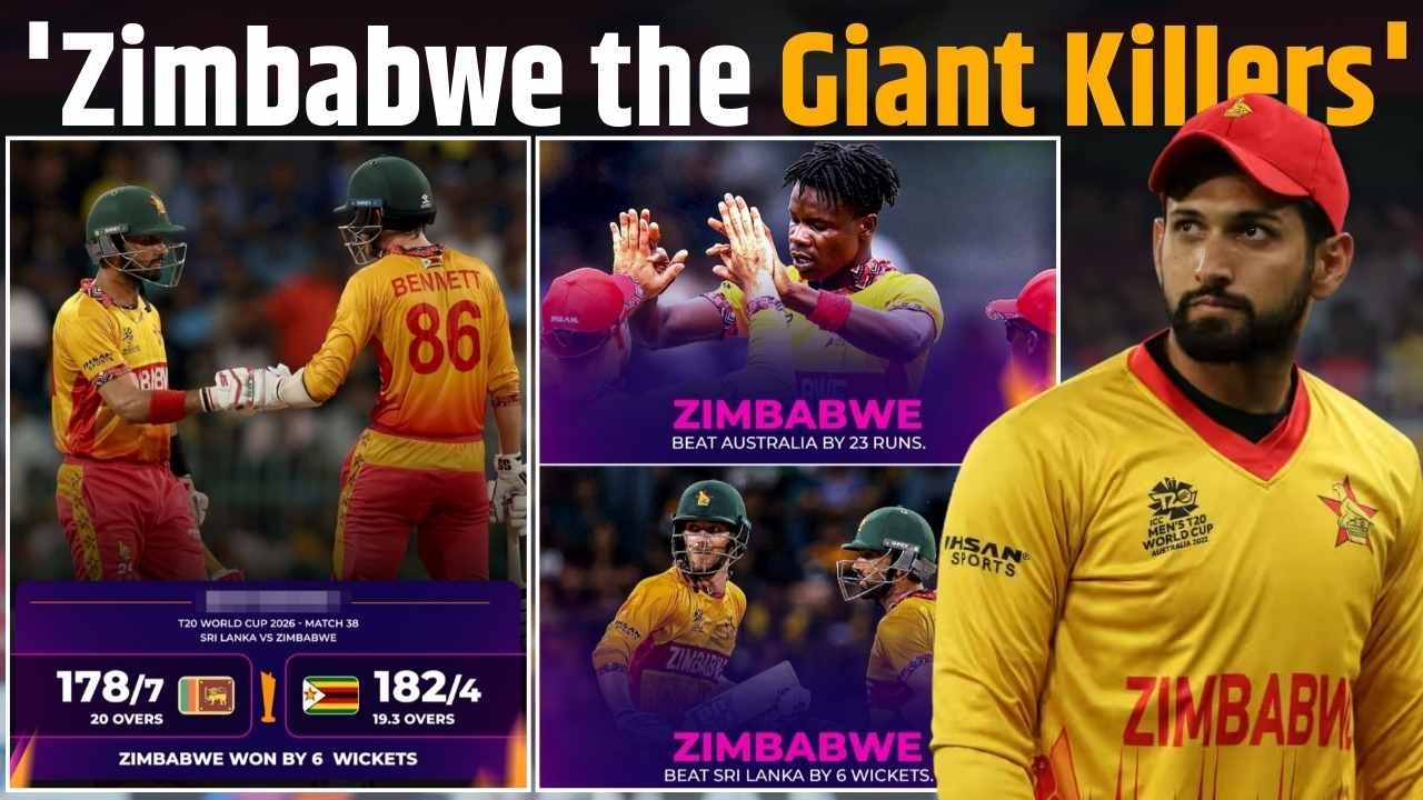 T20 WC2026 : ‘Giant Killers, No Fluke’ — Sikandar Raza-Led Zimbabwe Shock Sri Lanka to Top WC Group!