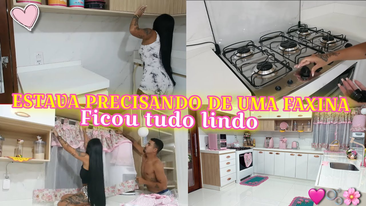 FAXINA, ORGANIZA&Ccedil;&Atilde;O e MUDAN&Ccedil;A NA DECORA&Ccedil;&Atilde;O DA COZINHA|| FICOU TUDO LINDO E FOFO🫧🌸😍