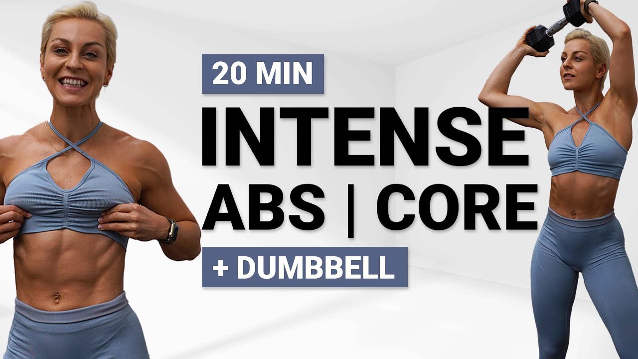 20 MIN WEIGHTED ABS | Dumbbell AB Workout | Intense Core | + Weights | No Repeat