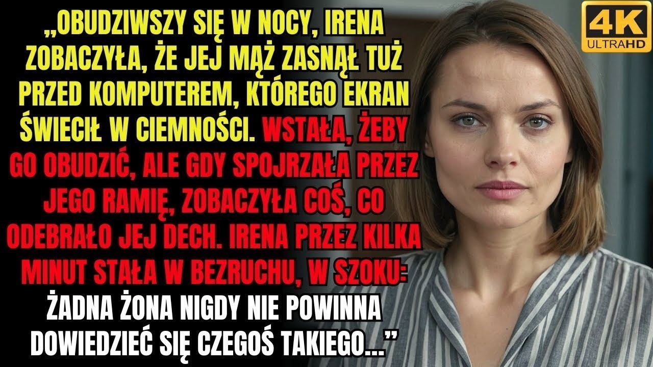 „Mąż zasnął przy komputerze  Żona chciała go obudzić, ale gdy spojrzała na monitor, zamarła,