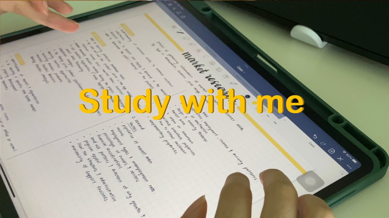 [ASMR] study with me digital note taking + iPad Pro 2018
